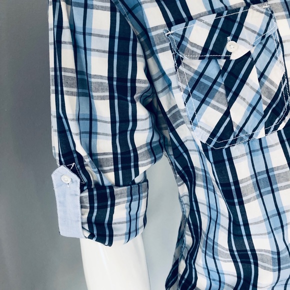 Paper Denim & Cloth Men’s Blue on Blue Plaid Shirt. Make an offer! - Picture 5 of 6